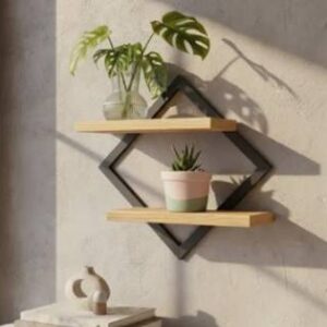 Home quadro decorativo prateleira dupla